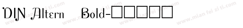 DIN Altern   Bold字体转换